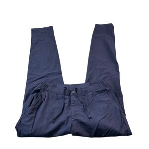Hackett London Blue Wool Stretch Men's Flat Front Current Trouser Size 31x34‎